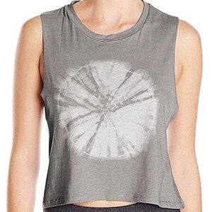 NWT Manduka Yoga Adorn Crop Top Tie Dye Feather Grey